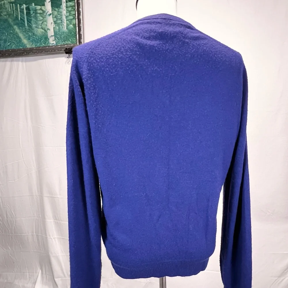 VINTAGE 60s Lacoste Izod knit sweater tennis vneck navy alligator crocodile logo
